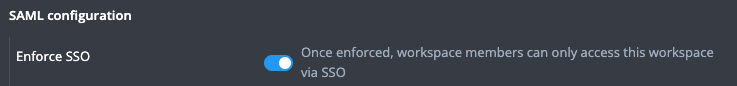Enforce SSO