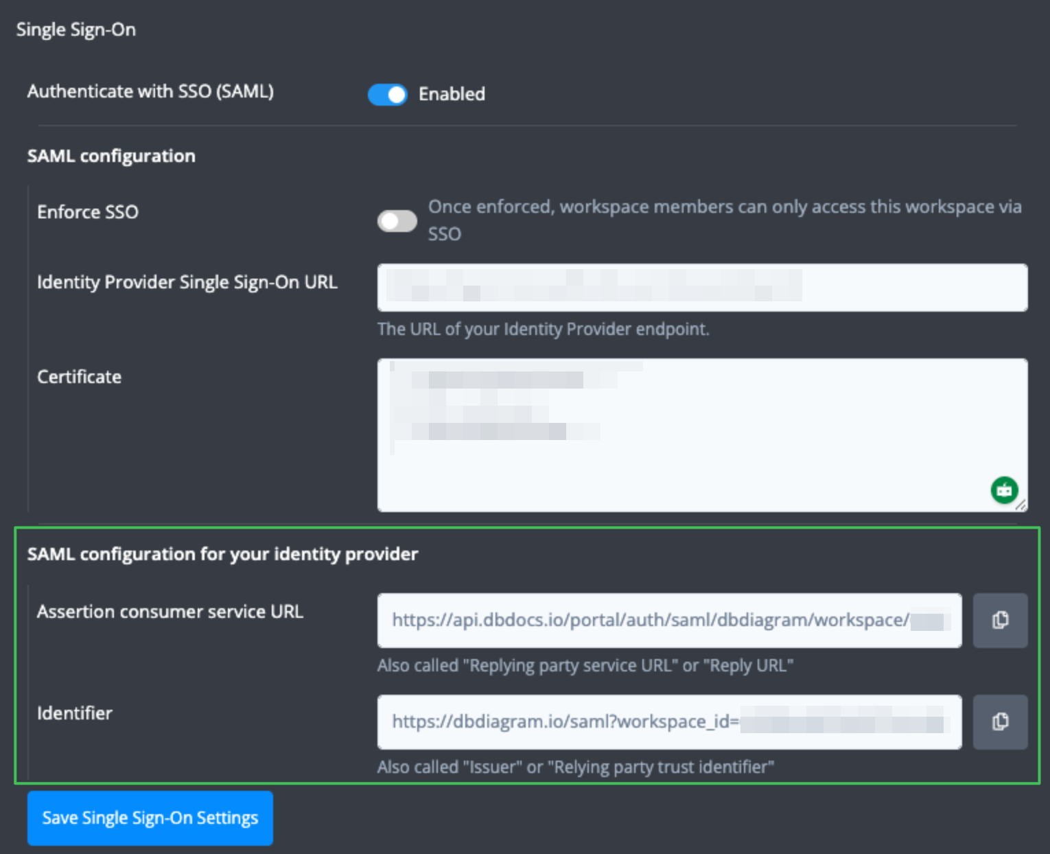 Okta SAML integration